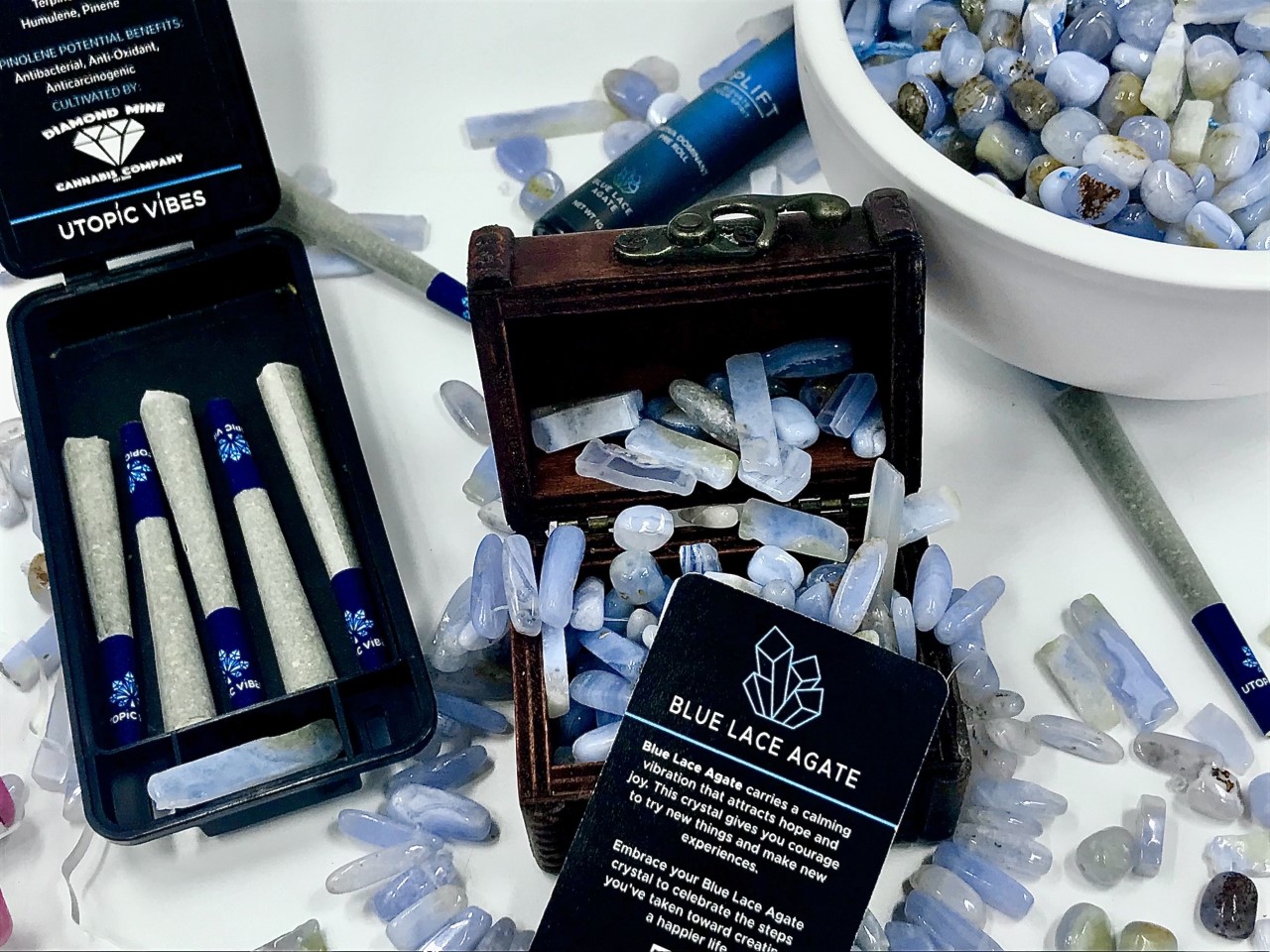 blue lace agate crystals